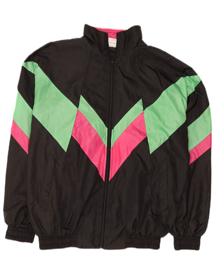 Poliéster preto de Colorblock do XL do revestimento superior do fato de treino dos homens do vintage