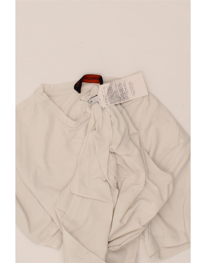 TRUSSARDI Womens T-Shirt Top UK 18 XL White Cotton Vintage Trussardi and Second-Hand Trussardi from Messina Hembry 