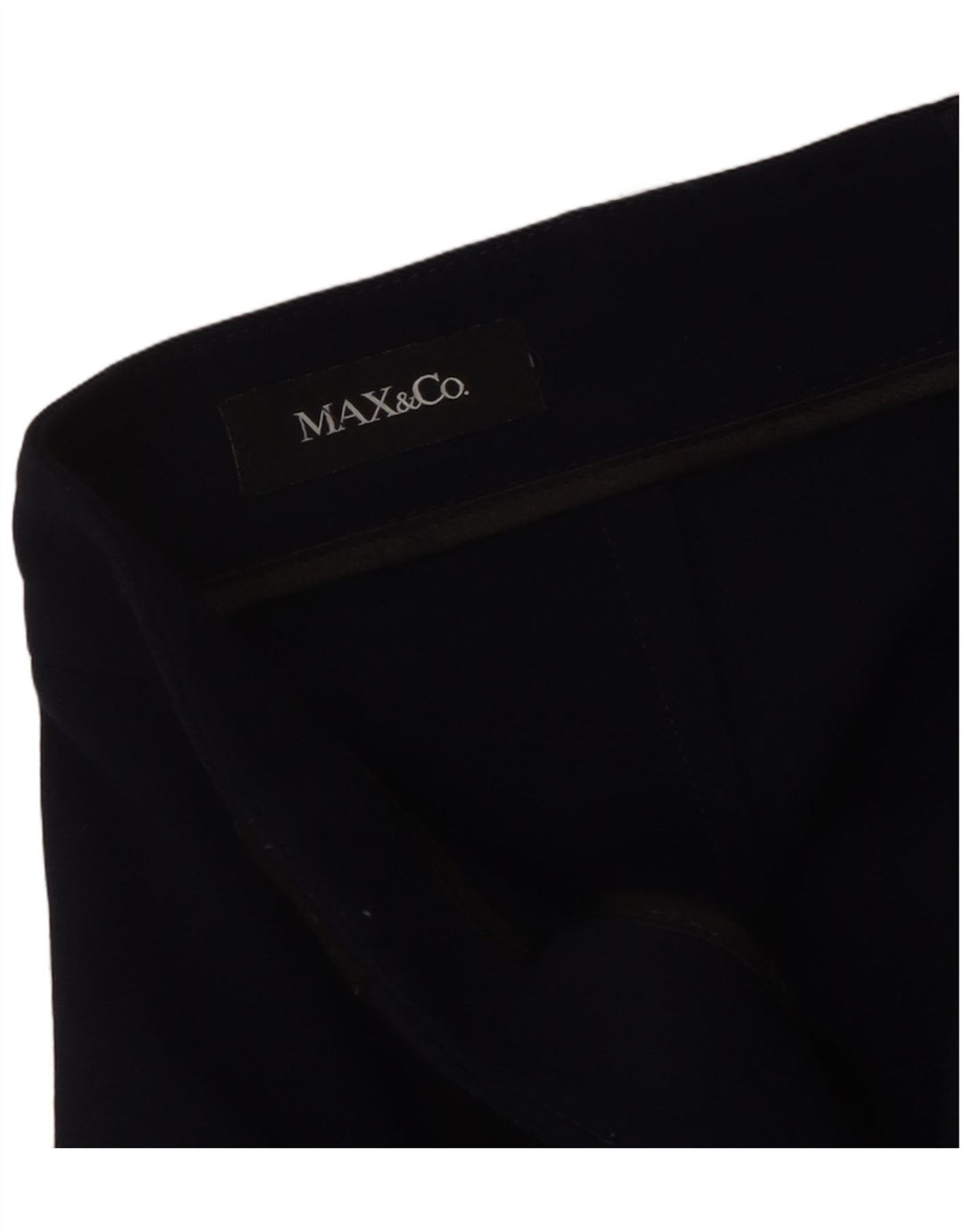 Saia evasê feminina Max & Co. W26 pequena azul marinho