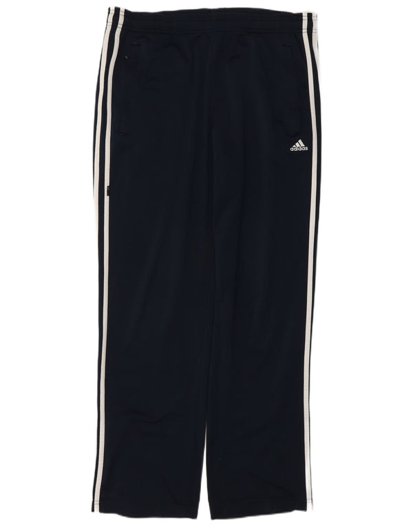 Calça de treino masculina Adidas pequena azul marinho poliéster