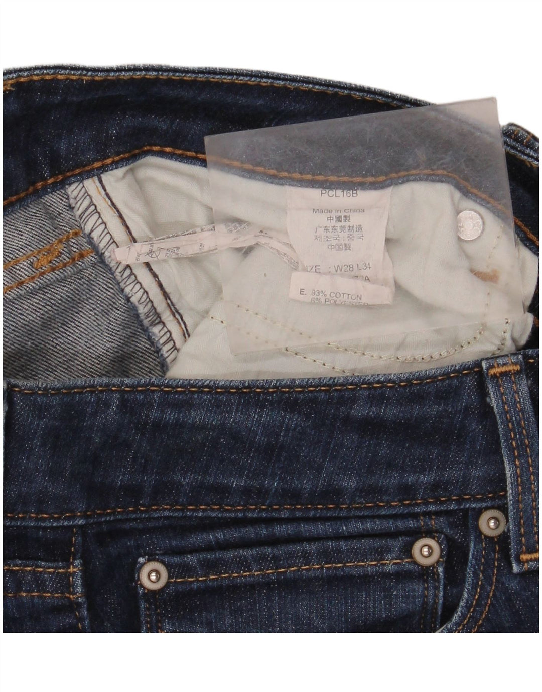 Calça jeans skinny feminina LEVI'S Bold Curve W28 L34 azul marinho algodão