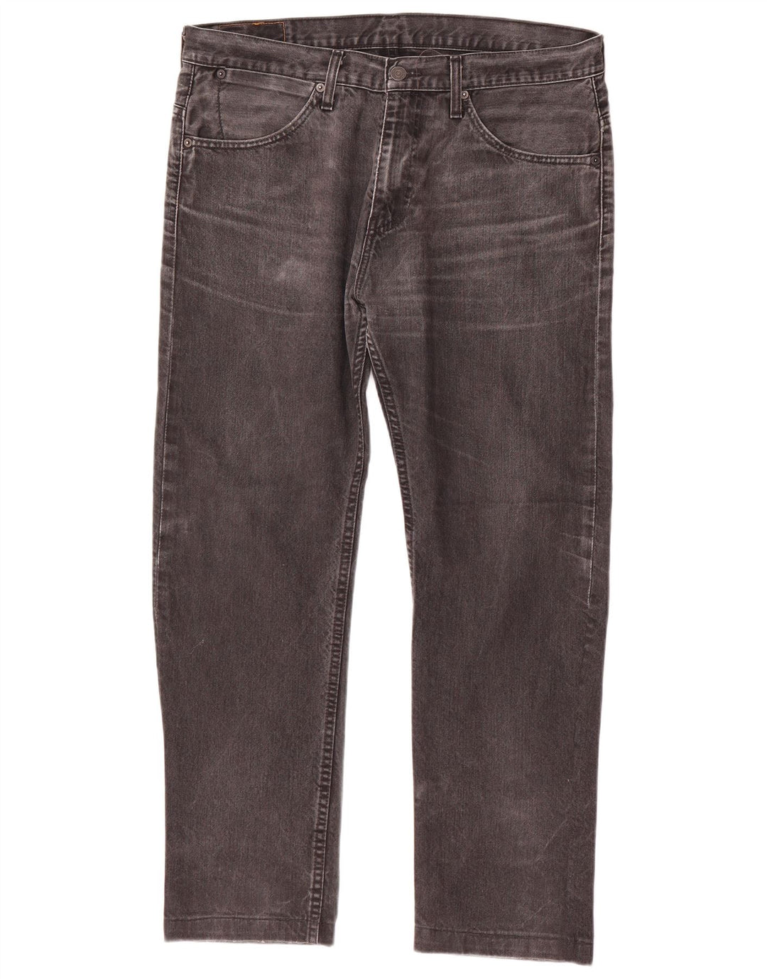 Calça jeans masculina Levi's 504 Straight W34 L29 cinza algodão