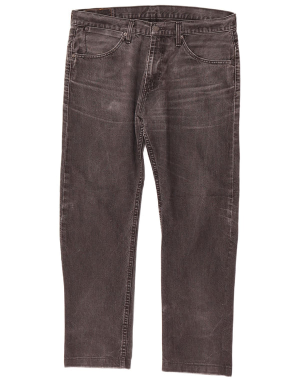Calça jeans masculina Levi's 504 Straight W34 L29 cinza algodão