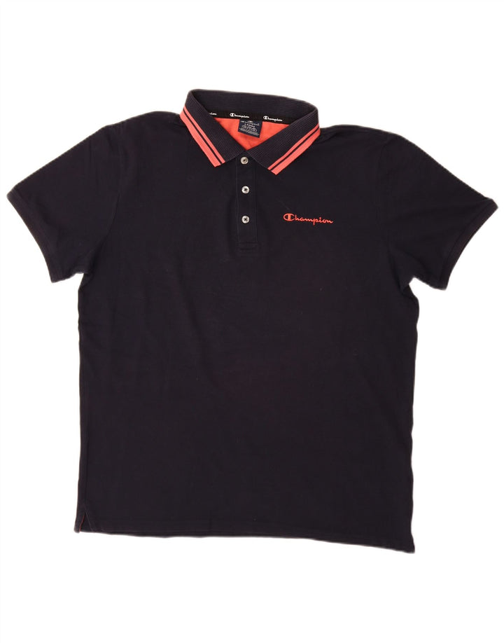 Camisa polo masculina Champion grande algodão azul marinho