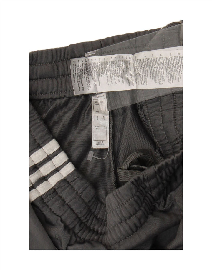 Adidas Mens Calças de treino Joggers UK 44/46 Grande Cinza Poliéster