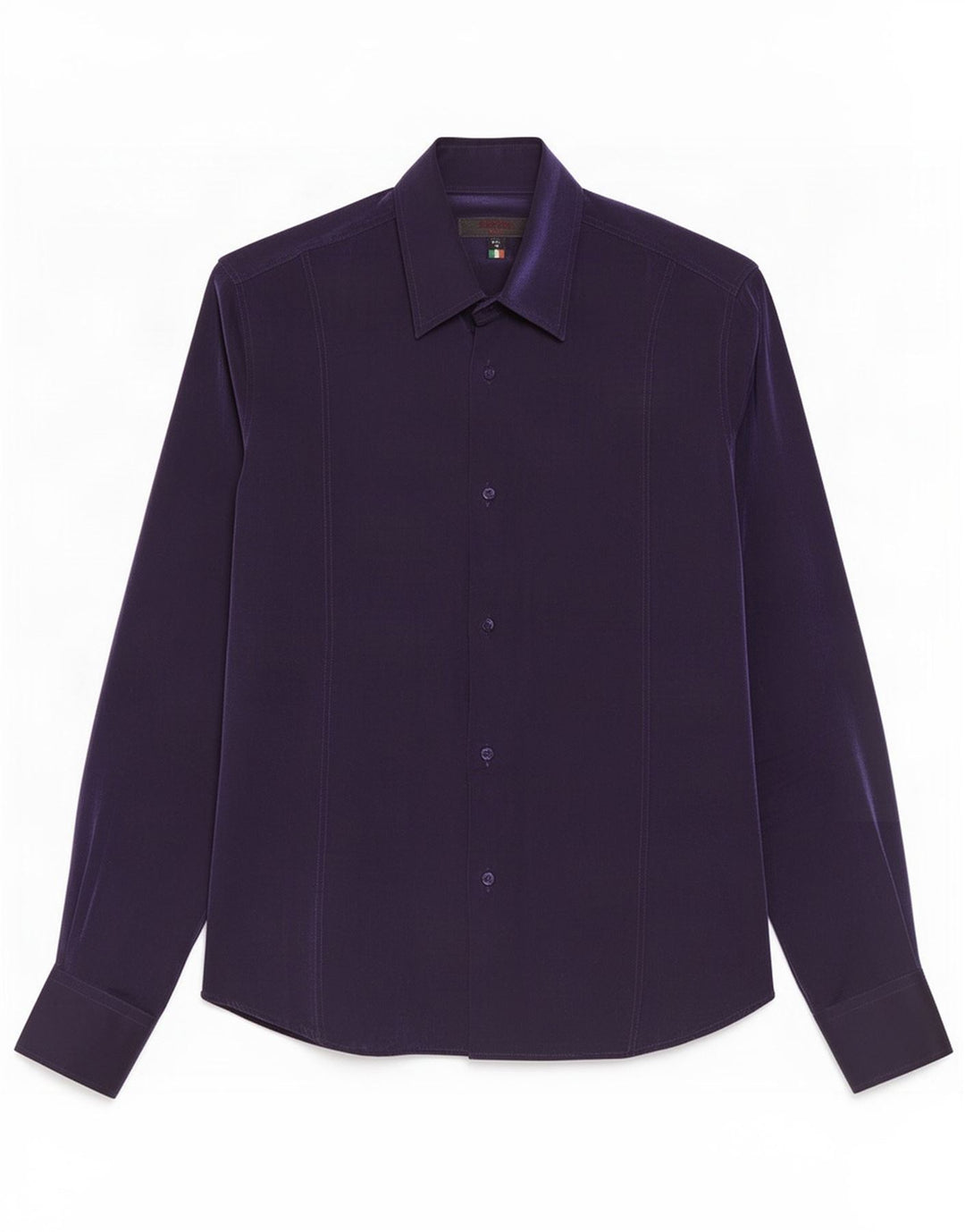 Tipo'S Camisa masculina slim pequena viscose roxa