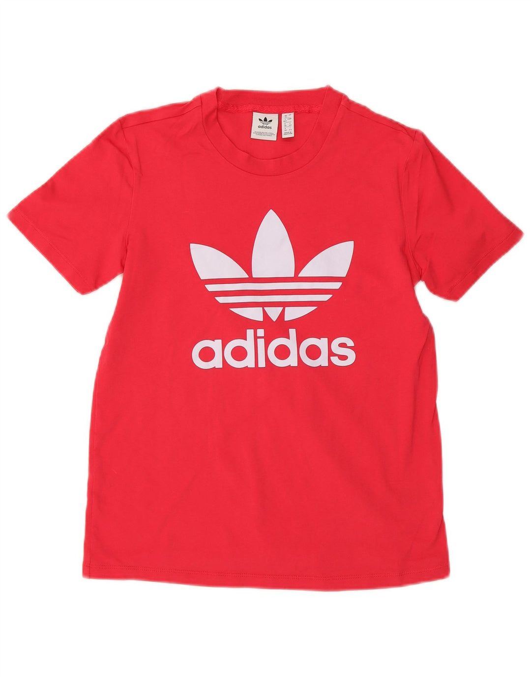 ADIDAS Womens Graphic T-Shirt Top UK 12 Médio Algodão Rosa