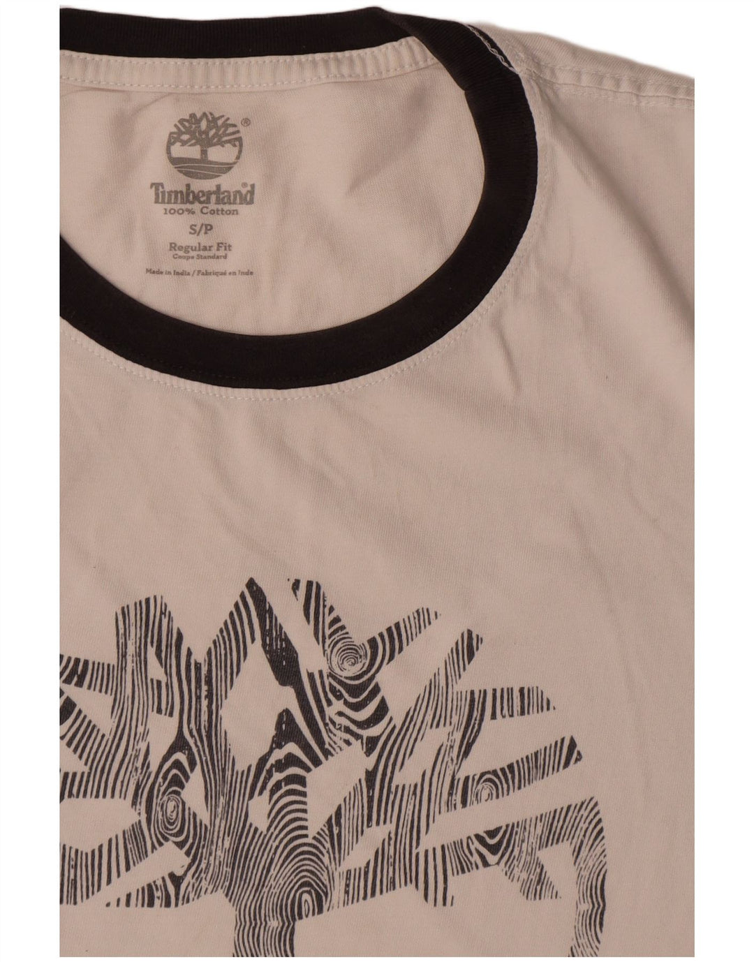 Camiseta masculina Timberland Regular Fit Graphic Top Pequeno Algodão Branco