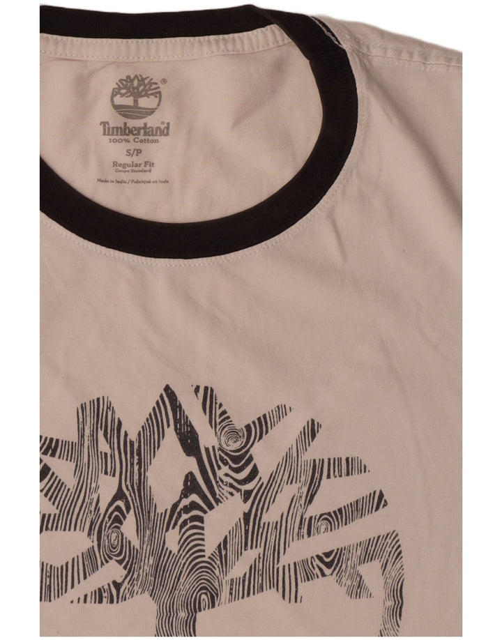 Camiseta masculina Timberland Regular Fit Graphic Top Pequeno Algodão Branco