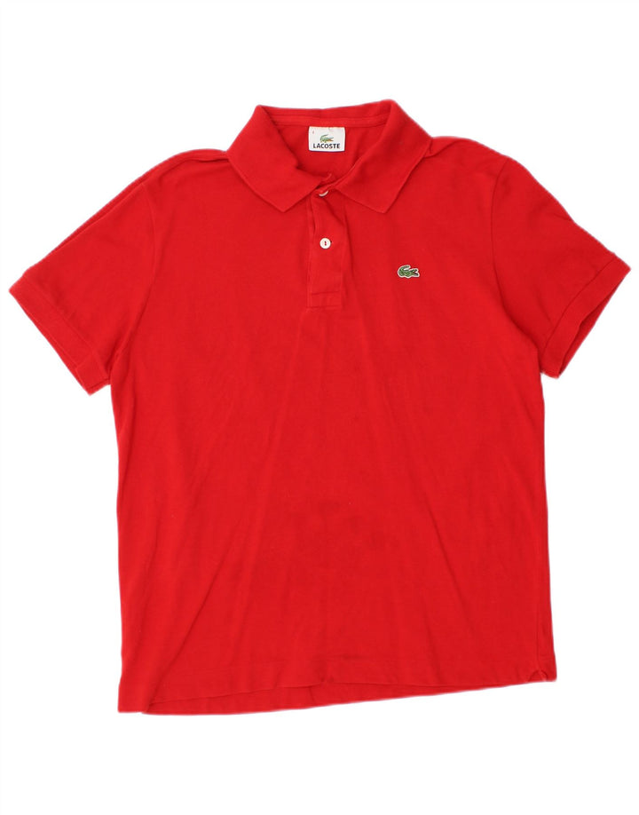 Camisa polo masculina Lacoste tamanho 4 médio algodão vermelho