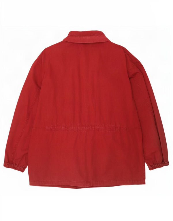 Jaqueta utilitária masculina vintage UK 42 XL algodão borgonha