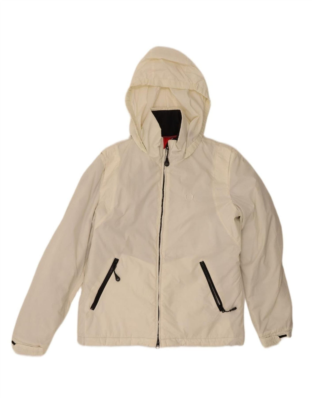 Jaqueta feminina acolchoada com capuz SERGIO TACCHINI IT 44 médio branco poliamida