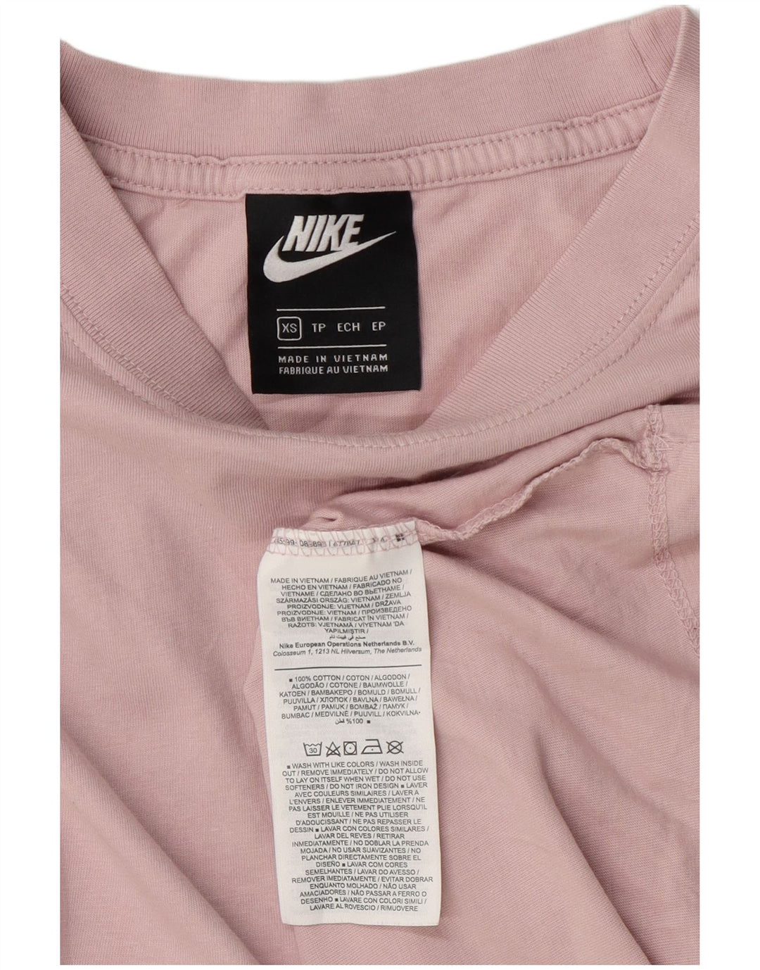 Camiseta masculina Nike Top XS algodão rosa