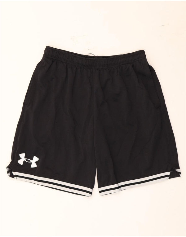 Under Armour Mens Graphic Sport Shorts Grande Poliéster Listrado Preto