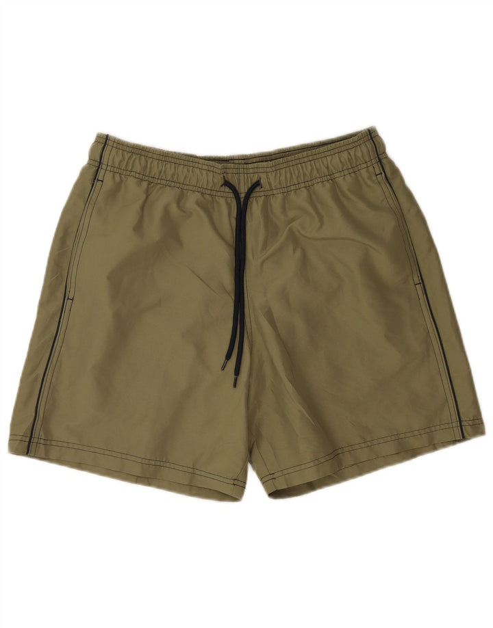 Shorts de natação masculino Marks & Spencer médio cáqui poliéster