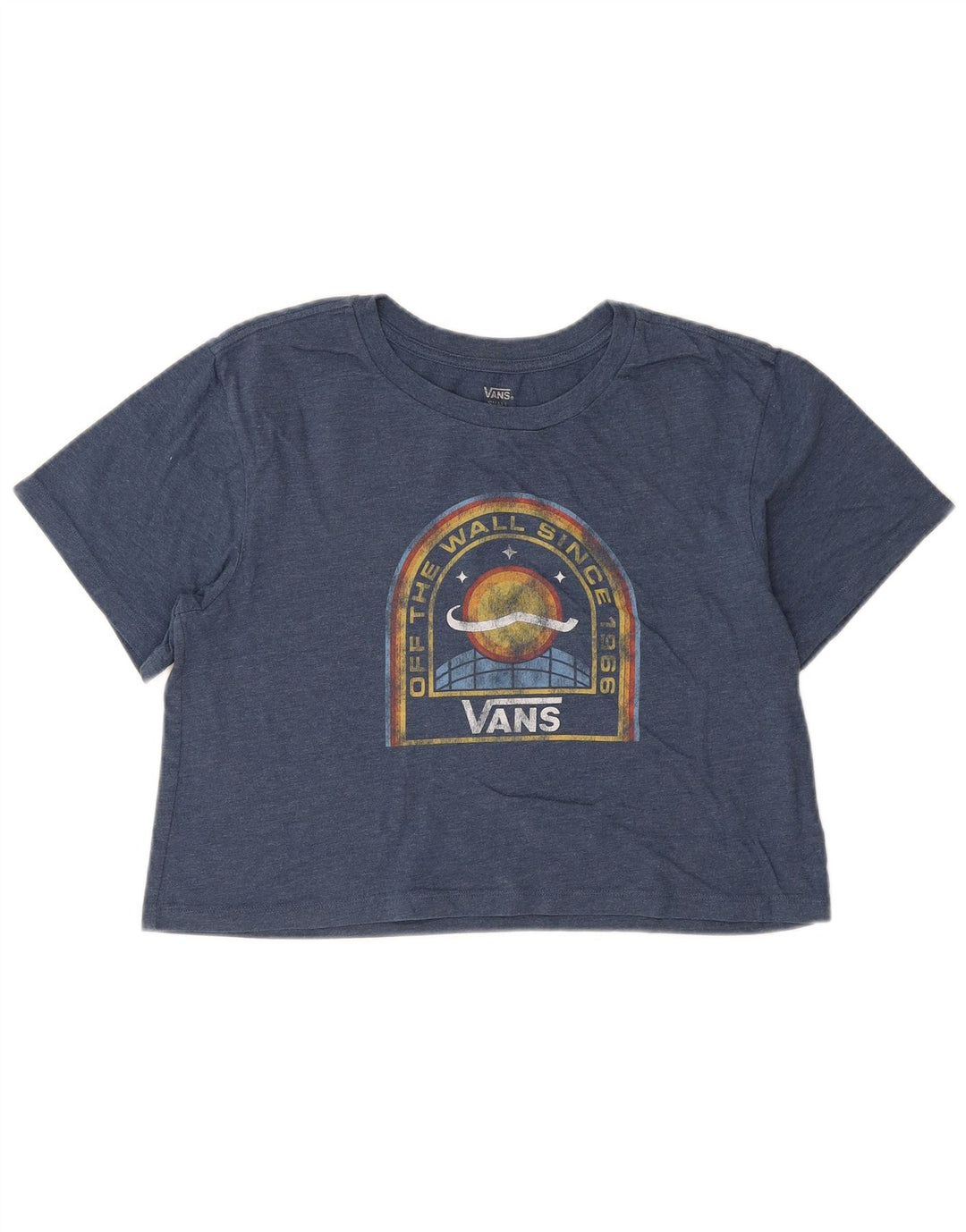 Camiseta Vans Feminina Crop Oversized Graphic UK 10 Pequena Azul