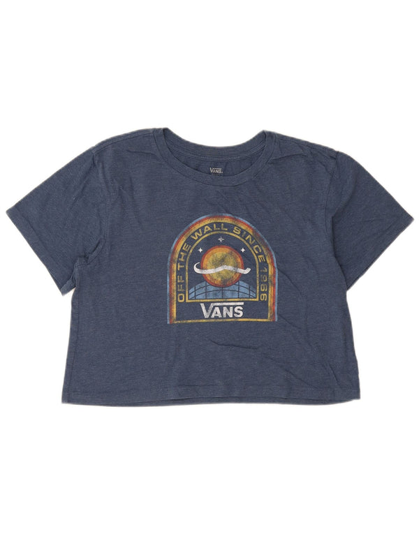Camiseta Vans Feminina Crop Oversized Graphic UK 10 Pequena Azul