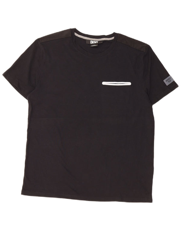 Camiseta masculina Dkny top grande algodão preto