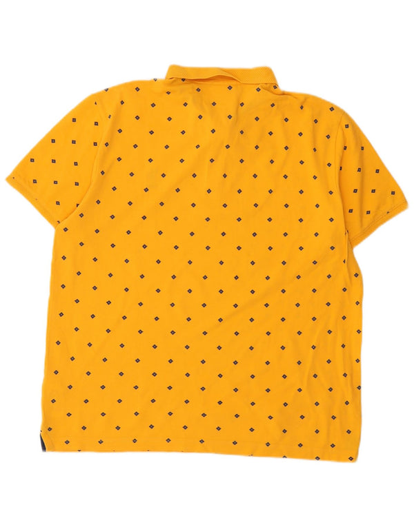 US Polo Assn. Camisa polo masculina grande algodão geométrico amarelo