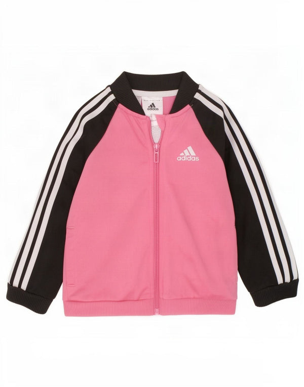 Jaqueta de treino Adidas Baby Girls 12-18 meses rosa colorblock