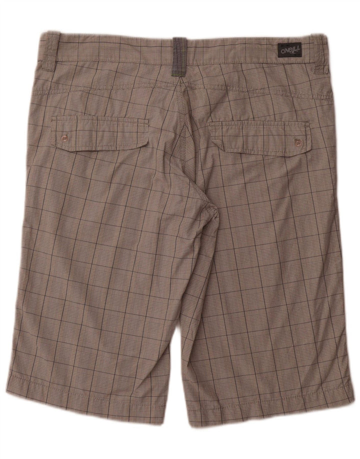 Shorts Chino Masculino O'Neill W31 Algodão Xadrez Cinza Médio