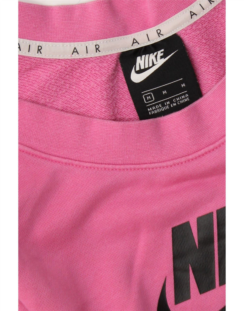 NIKE Womens Graphic Sweatshirt Jumper UK 14 Medium Pink Cotton Vintage Nike and Second-Hand Nike from Messina Hembry 