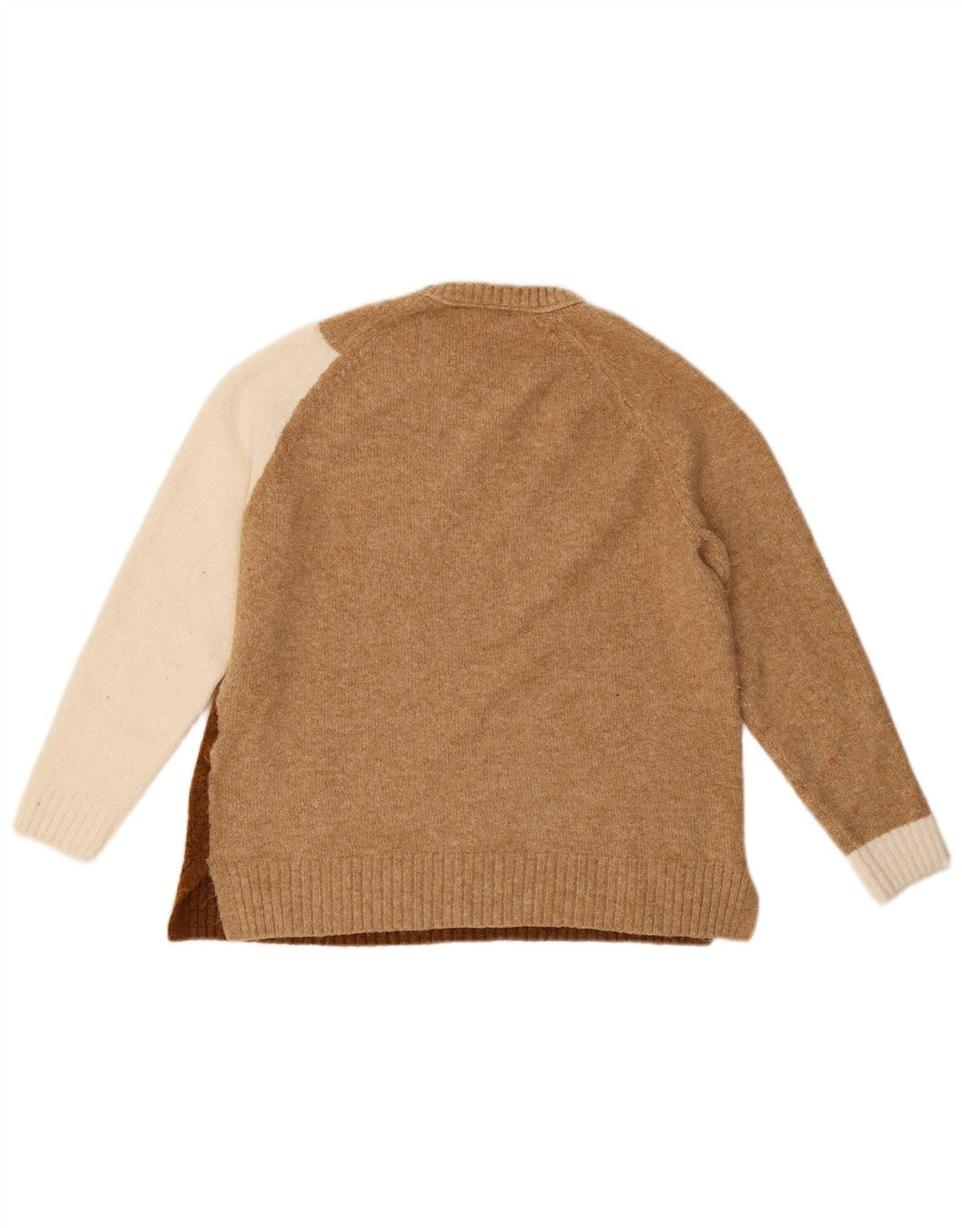 Suéter feminino Marks & Spencer com gola redonda Reino Unido 12 marrom médio