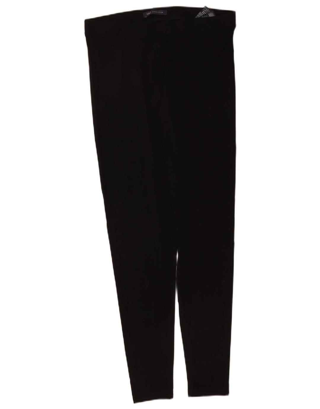 Leggings regulares femininas Marks & Spencer Reino Unido 12 algodão preto médio