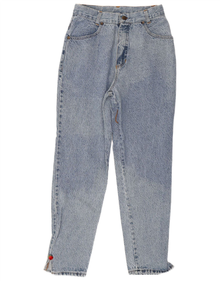 Calça jeans feminina JACKY-O W32 L29 azul floral algodão