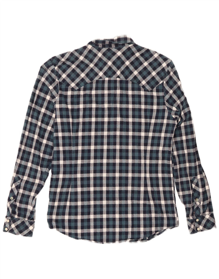 LEE Mens Slim Fit Flannel Shirt Large Multicoloured Check Cotton