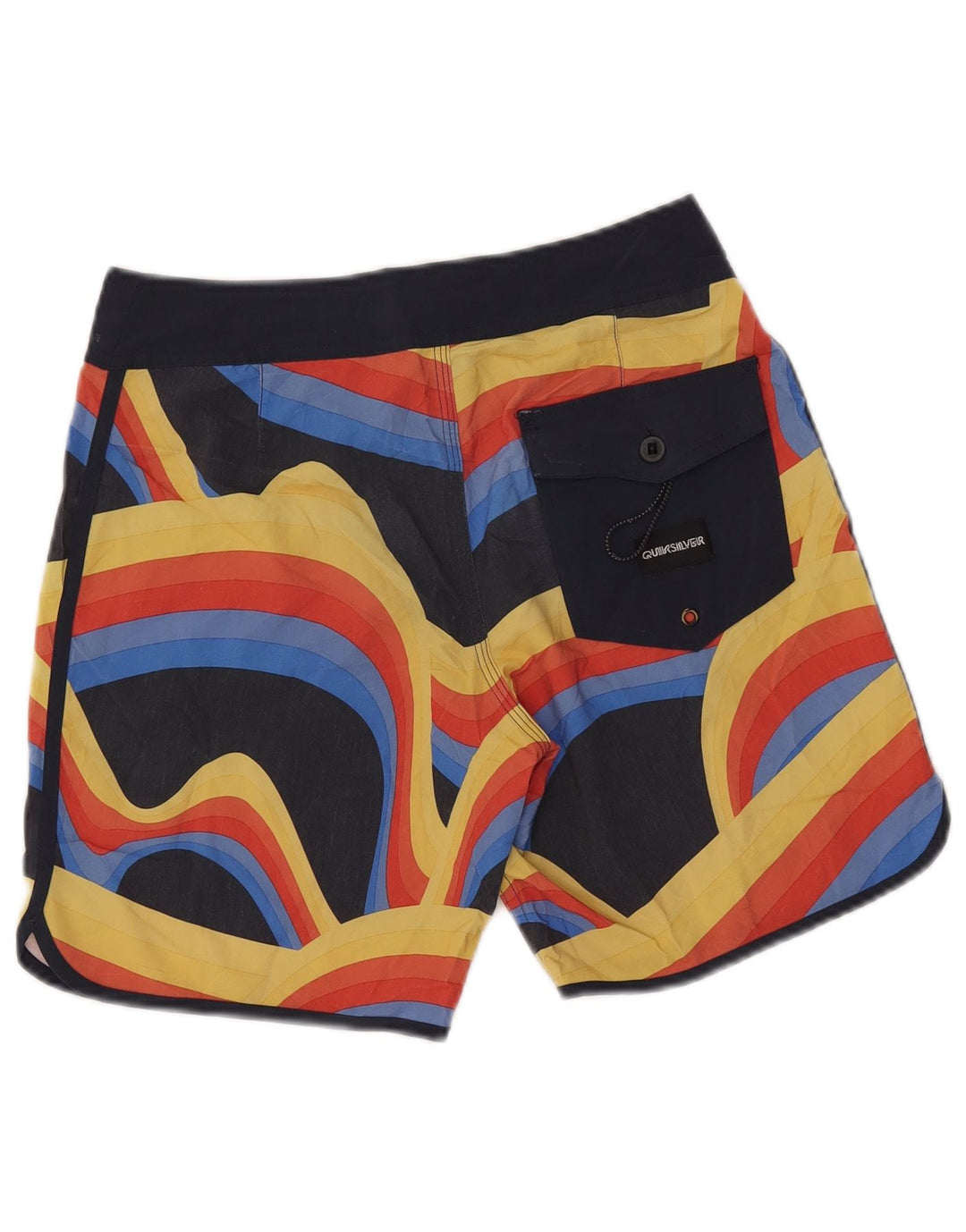 Shorts de natação masculino Quiksilver pequeno poliéster listrado multicolorido
