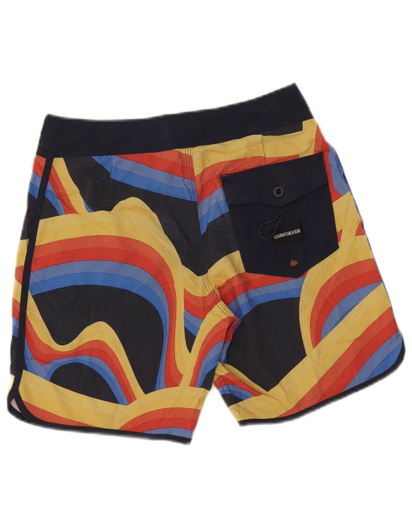 Shorts de natação masculino Quiksilver pequeno poliéster listrado multicolorido