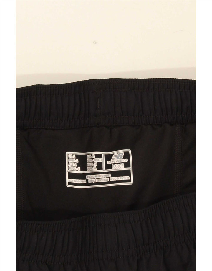 Shorts esportivos masculinos New Balance grandes pretos