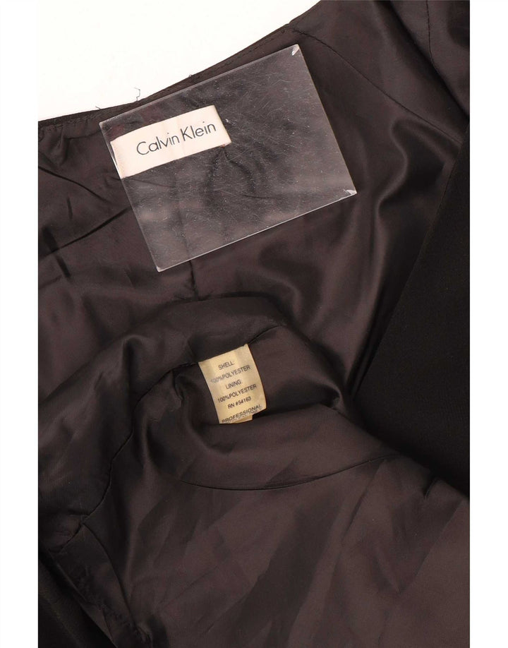 Vestido bainha feminino Calvin Klein UK 12 poliéster preto médio