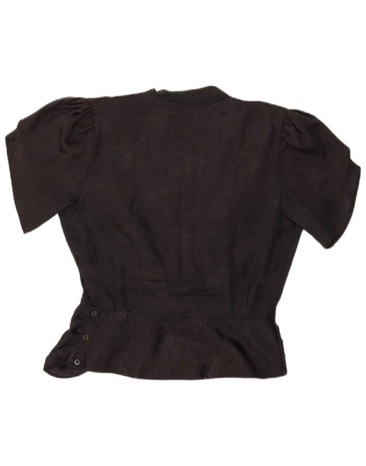 Blusa feminina Yessica EU 38 poliéster floral preto médio