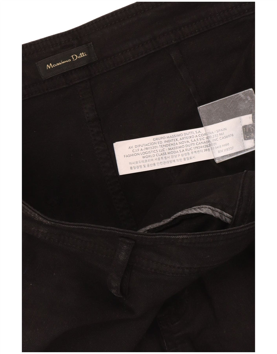Calça casual feminina Massimo Dutti EU 40 Médio W30 L27 Algodão Preto