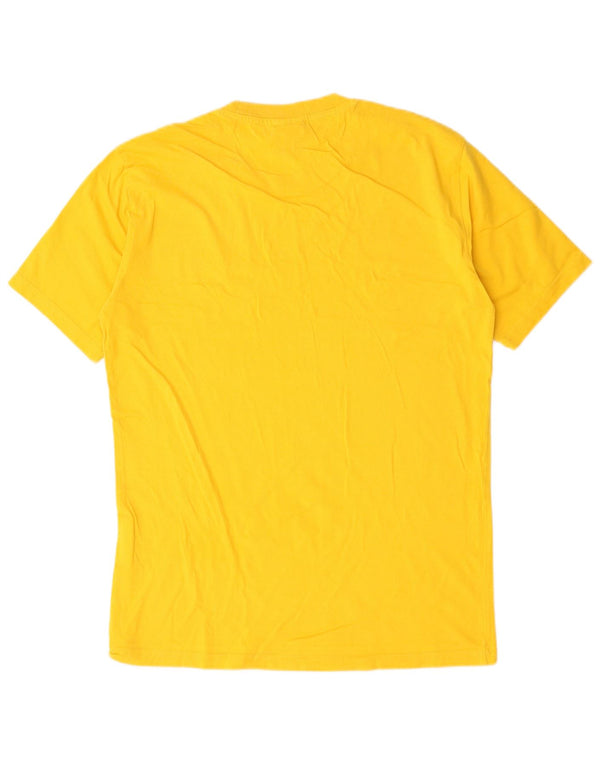 Champion Mens T-Shirt Top Small Yellow Cotton