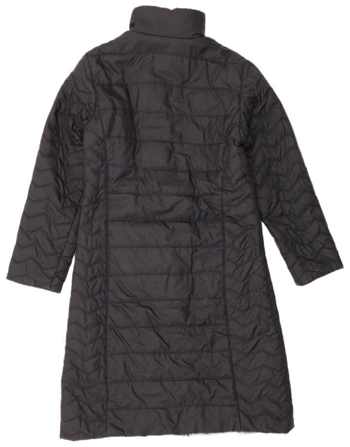 Casaco acolchoado feminino Zara UK 14 grande nylon preto