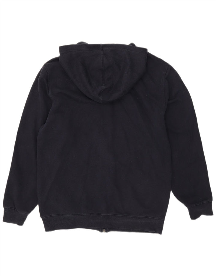 Adidas masculino zip moletom com capuz médio algodão azul marinho