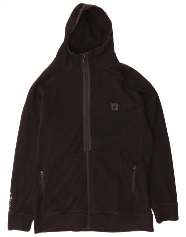 Suéter masculino Superdry com capuz e zíper 2XL algodão preto
