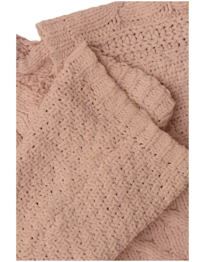 Suéter feminino Marks & Spencer com gola tartaruga grande tamanho Reino Unido 18 XL rosa