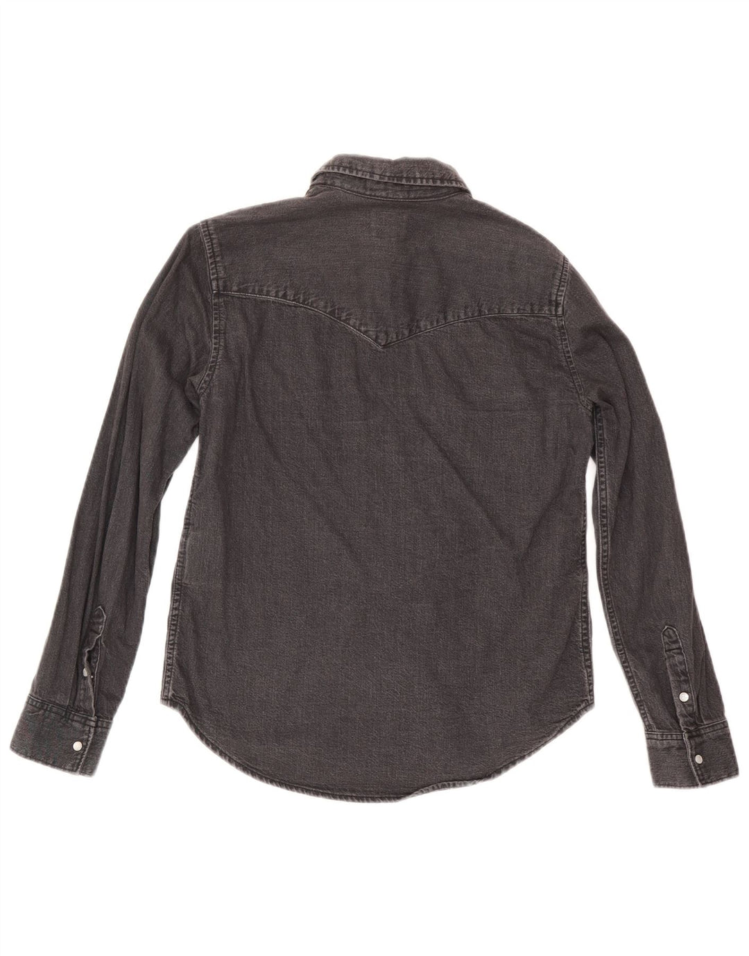 Camisa jeans feminina Levi's UK 10 pequena algodão preto
