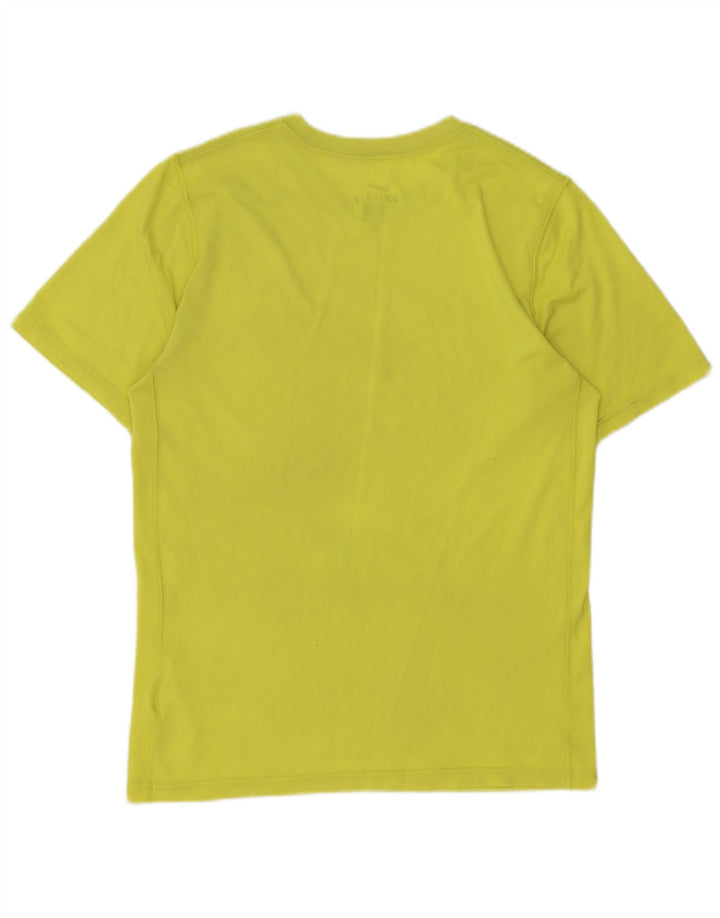 Camiseta masculina Nike Dri Fit Top pequeno poliéster amarelo
