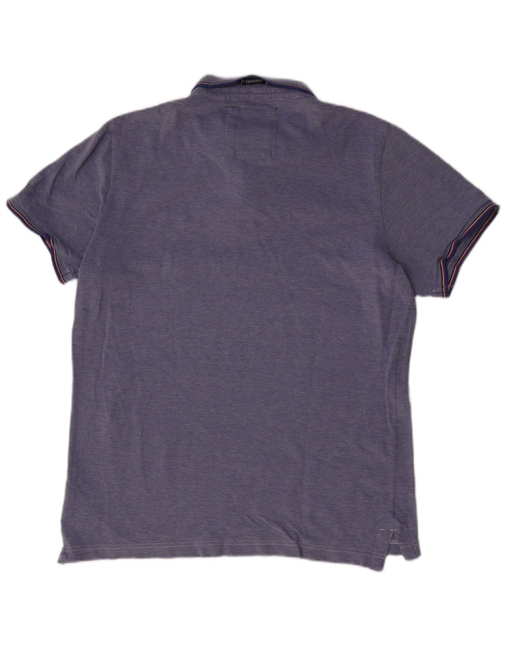Camisa polo masculina SUPERDRY 2XL algodão azul