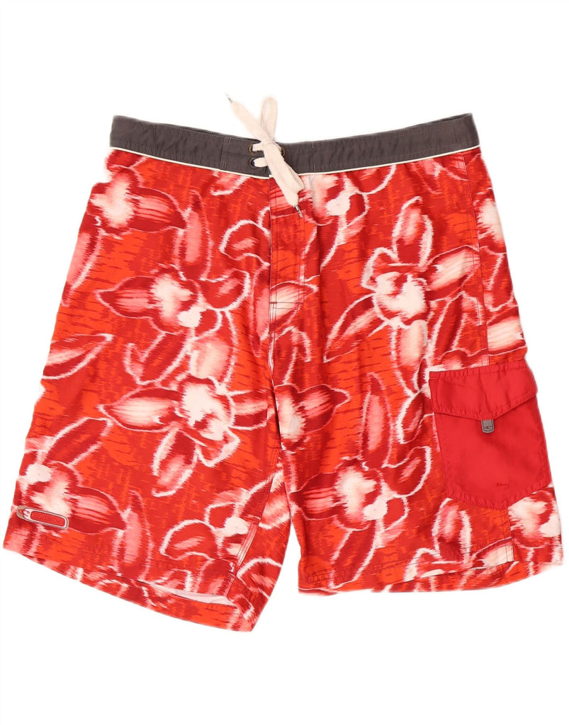 O'NEILL Mens Swimming Shorts Medium  Red Floral Polyester Vintage O'Neill and Second-Hand O'Neill from Messina Hembry 
