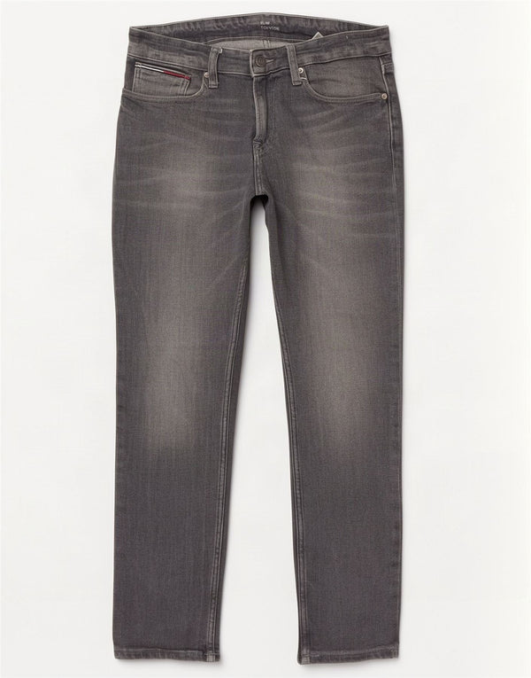 Tommy Hilfiger Masculino Scanton Slim Jeans W32 L30 Cinza Algodão