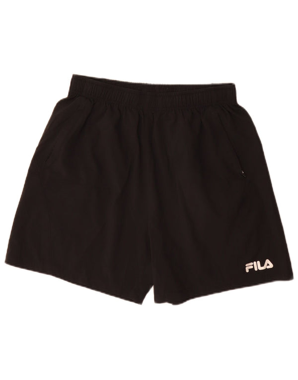 Fila Mens Sport Shorts Médio Preto Poliéster Esportes
