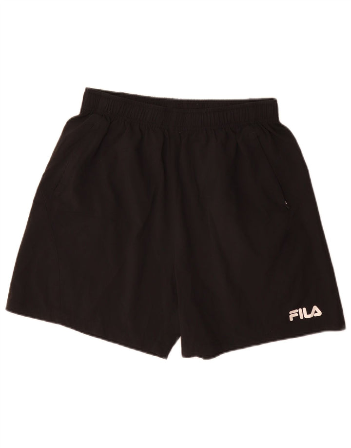 Fila Mens Sport Shorts Médio Preto Poliéster Esportes