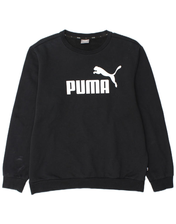 Puma Mens Graphic Sweatshirt Jumper Large Black Cotton