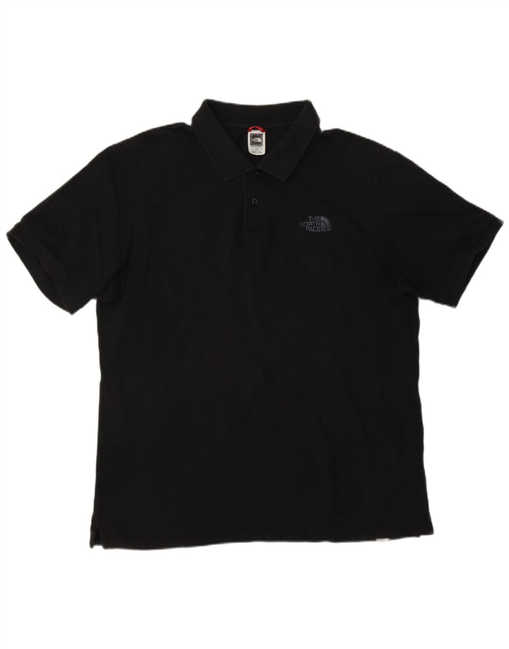Camisa polo masculina THE NORTH FACE grande algodão preto